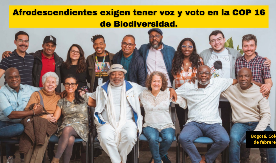 Afrodescendientes exigen tener voz y voto en la COP 16 de Biodiversidad