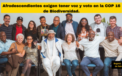 Afrodescendientes exigen tener voz y voto en la COP 16 de Biodiversidad