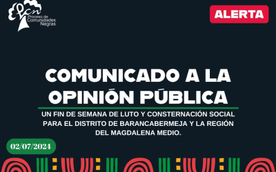 UN FIN DE SEMANA DE LUTO Y CONSTERNACIÓN SOCIAL PARA EL DISTRITO DE BARANCABERMEJA Y LA REGIÓN DEL MAGDALENA MEDIO.