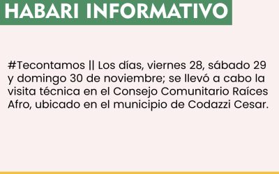 Visita técnica al Consejo Comunitario Raíces Afro en Codazzi Cesar
