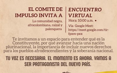 Invitación al Primer Encuentro Afro por la Constituyente