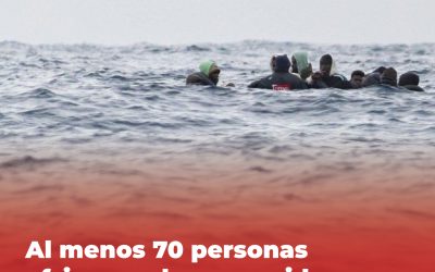 Se reportan al menos 70 personas africanas desaparecidas en un nuevo naufragio en el mediterráneo