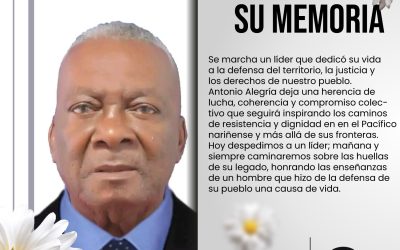 ¡Honor y gloria a la vida y legado de Antonio Alegría!