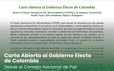 Carta Abierta al Gobierno Electo de Colombia