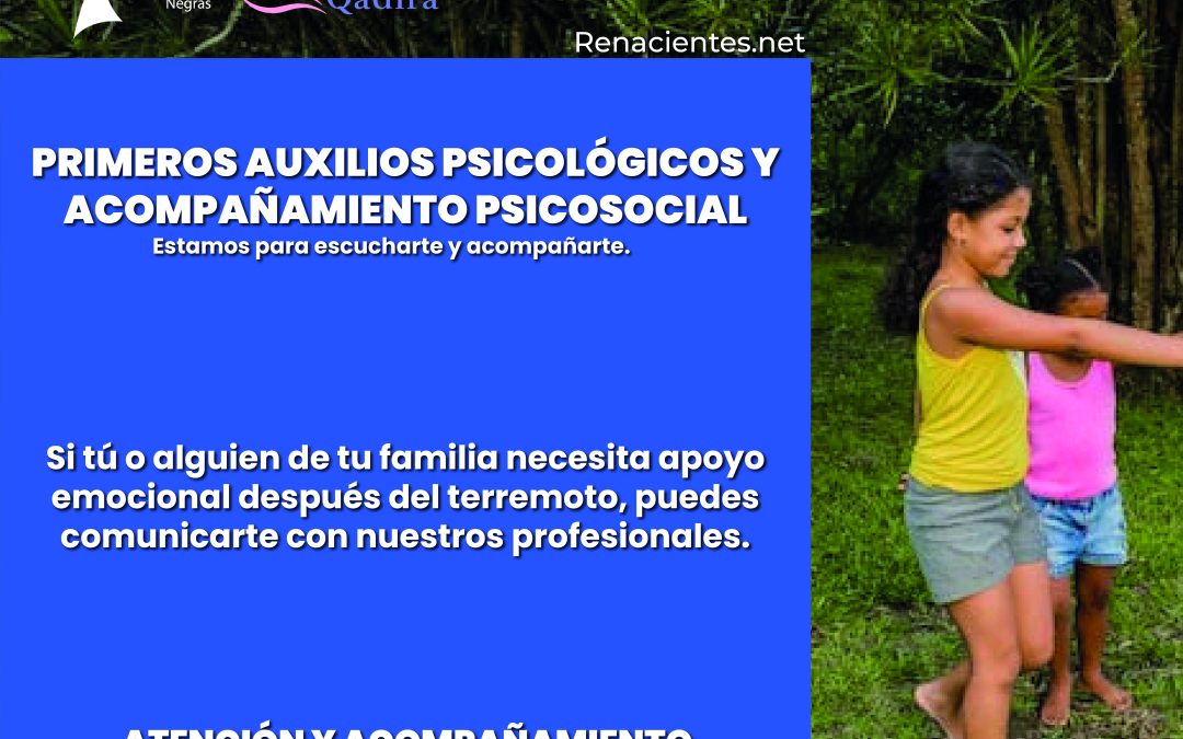 Primeros auxilios psicológicos y acompañamiento psicosocial, sin costo
