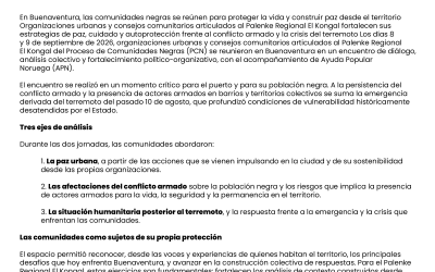 COMUNICADO DE PRENSAProceso de Comunidades Negras – PCN | Palenke Regional El Kongal