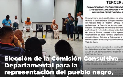 Elección de la Comisión Consultiva Departamental para la representación del pueblo negro, afrocolombiano, raizal y palenquero en el Valle del Cauca